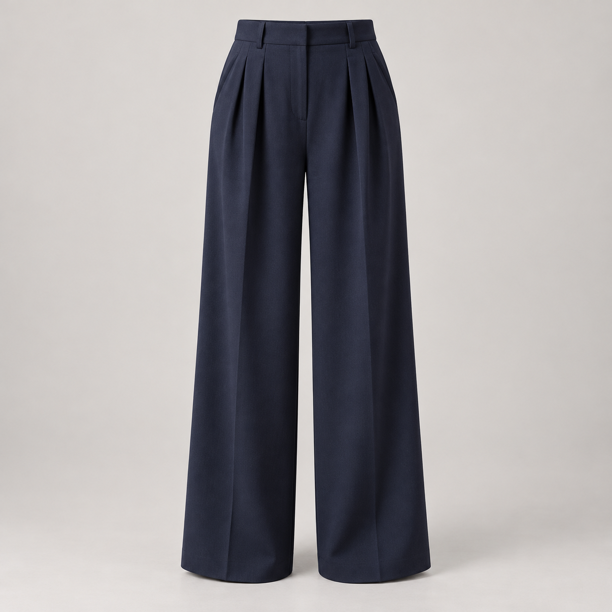 Flow Wide-Leg Trouser in Navy